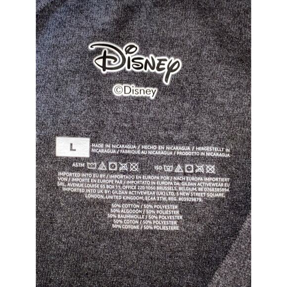 Disney Mickey Mouse Halloween T-Shirt Men’s Size Large Gray Graphic Print Bats - Picture 5 of 5